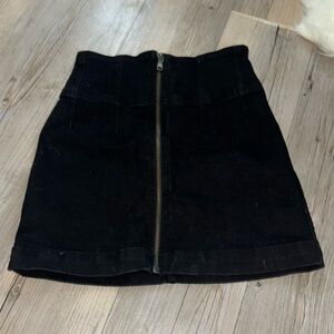 black free people mini skirt size 24